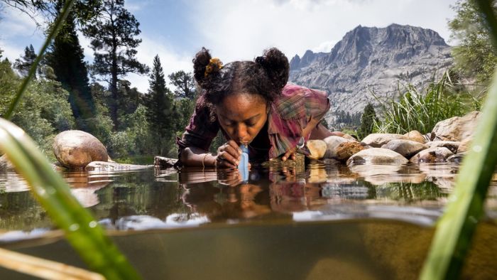straw filter camping water